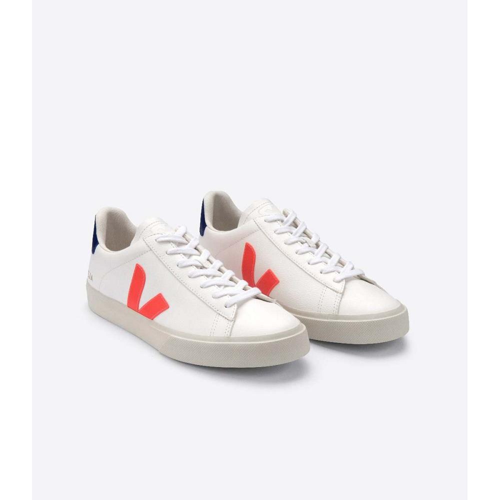 Veja CAMPO CHROMEFREE Men's Low Tops Sneakers White/Orange | CA 202LIS